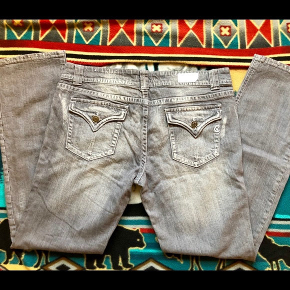 Vigoss Distressed Gray Jeans Size 15 - Picture 2 of 6